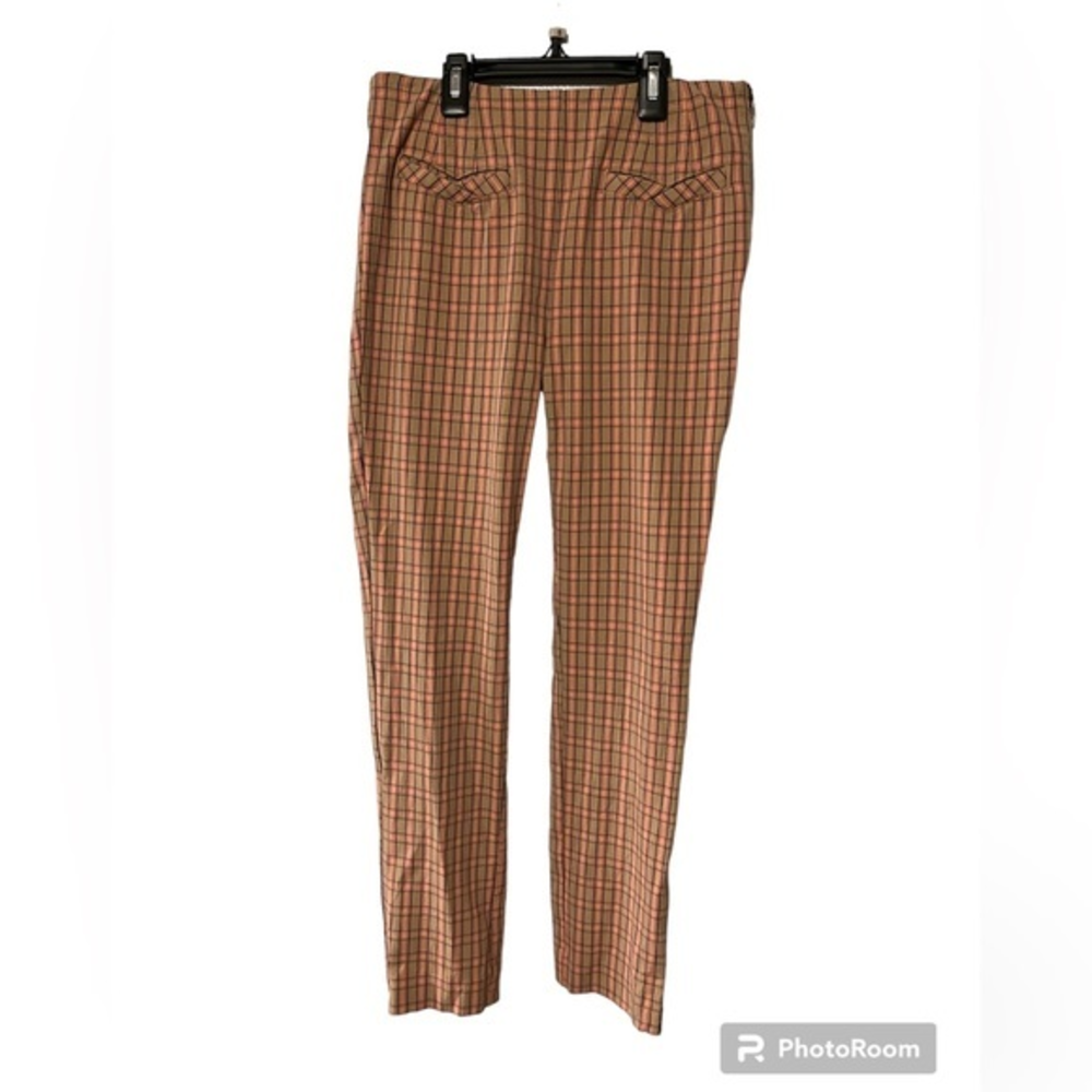 The Essential, Slim By Anthropologie Women Brown And Pink Casual Pants 0‎